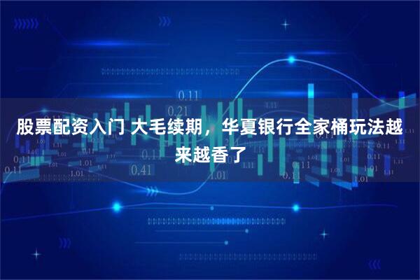 股票配资入门 大毛续期，华夏银行全家桶玩法越来越香了